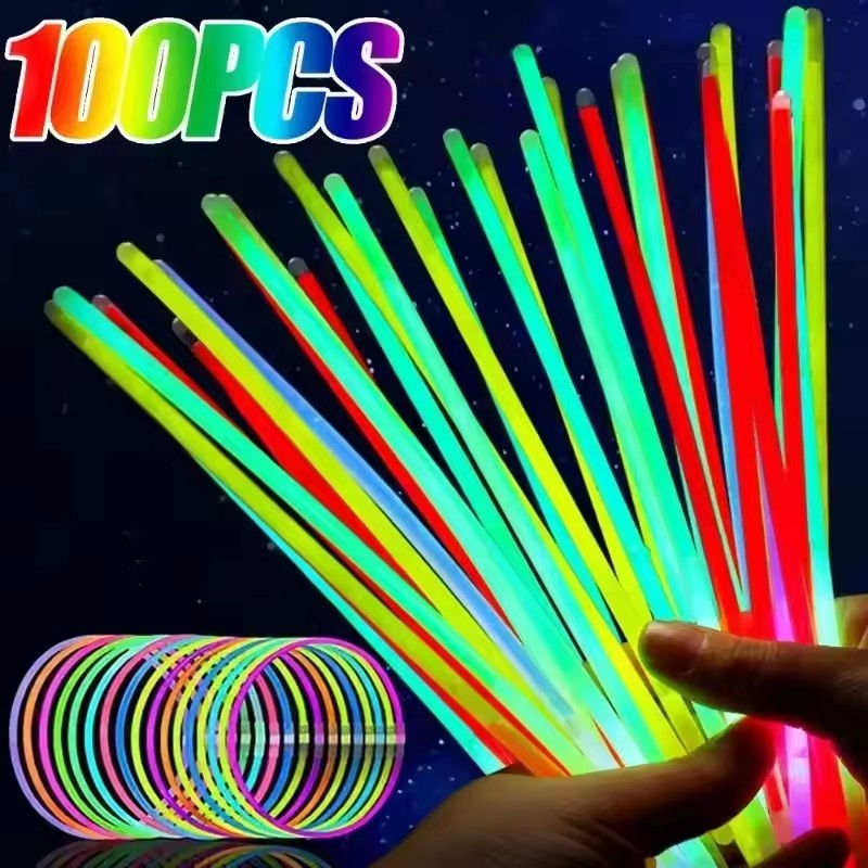 50/100Pcs Fluorescence Sticks  - Cotton Candy Cone avaliação e preço