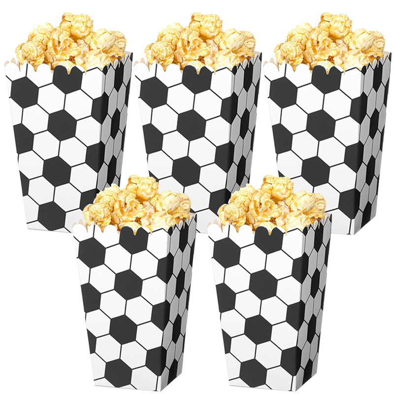 6/18Pcs  Football Popcorn Boxe - Event Party Box avaliação e preço