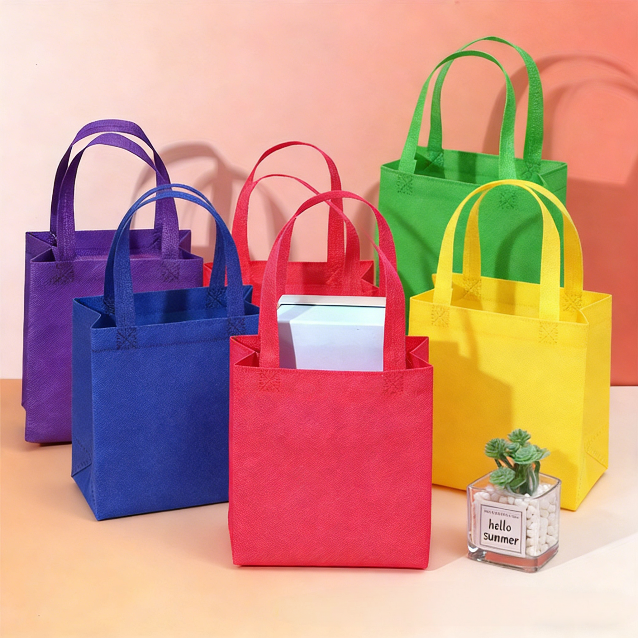 100PCS Reusable Non-woven Shop - Event Party Shop avaliação e preço