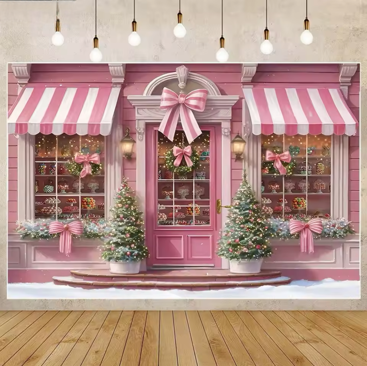 Winter Christmas Window Backgr - Party Event Supply Store avaliação e preço