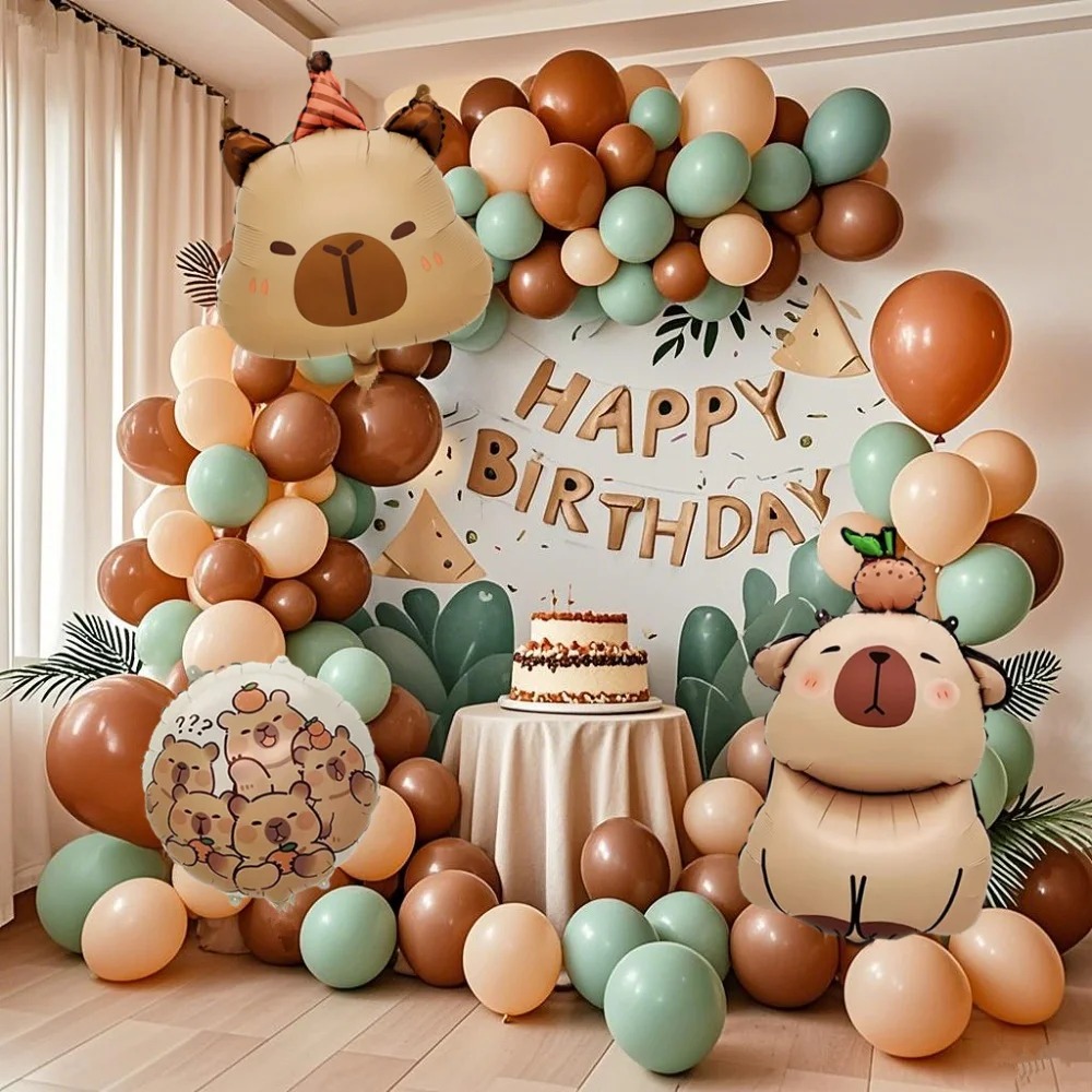 126pcs Cartoon Capybara Wreath - Balloon Arch Kit avaliação e preço