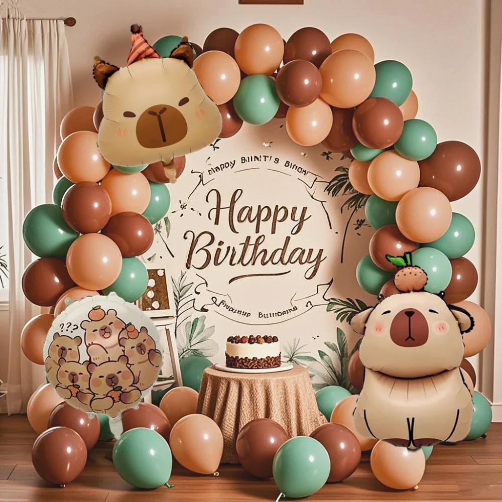 126pcs Cartoon Capybara Wreath - Balloon Arch Kit avaliação e preço