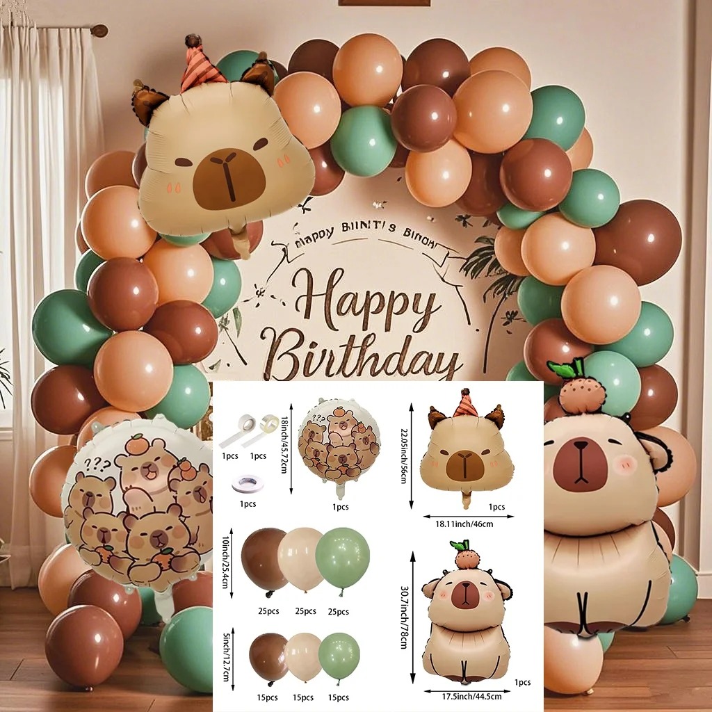 126pcs Cartoon Capybara Wreath - Balloon Arch Kit avaliação e preço