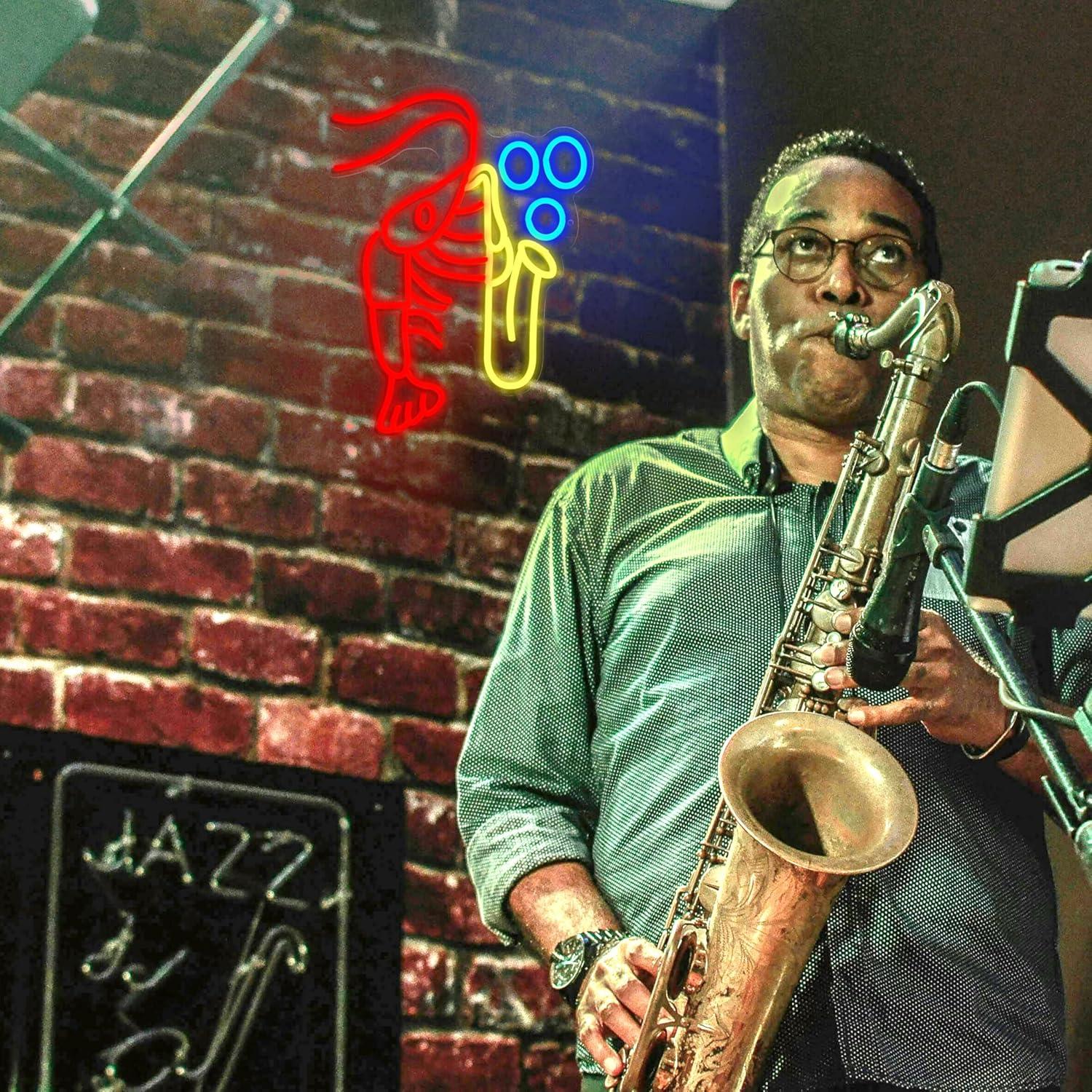 Lobster Saxophone Neon Sign Ja - Neon Sign Party avaliação e preço