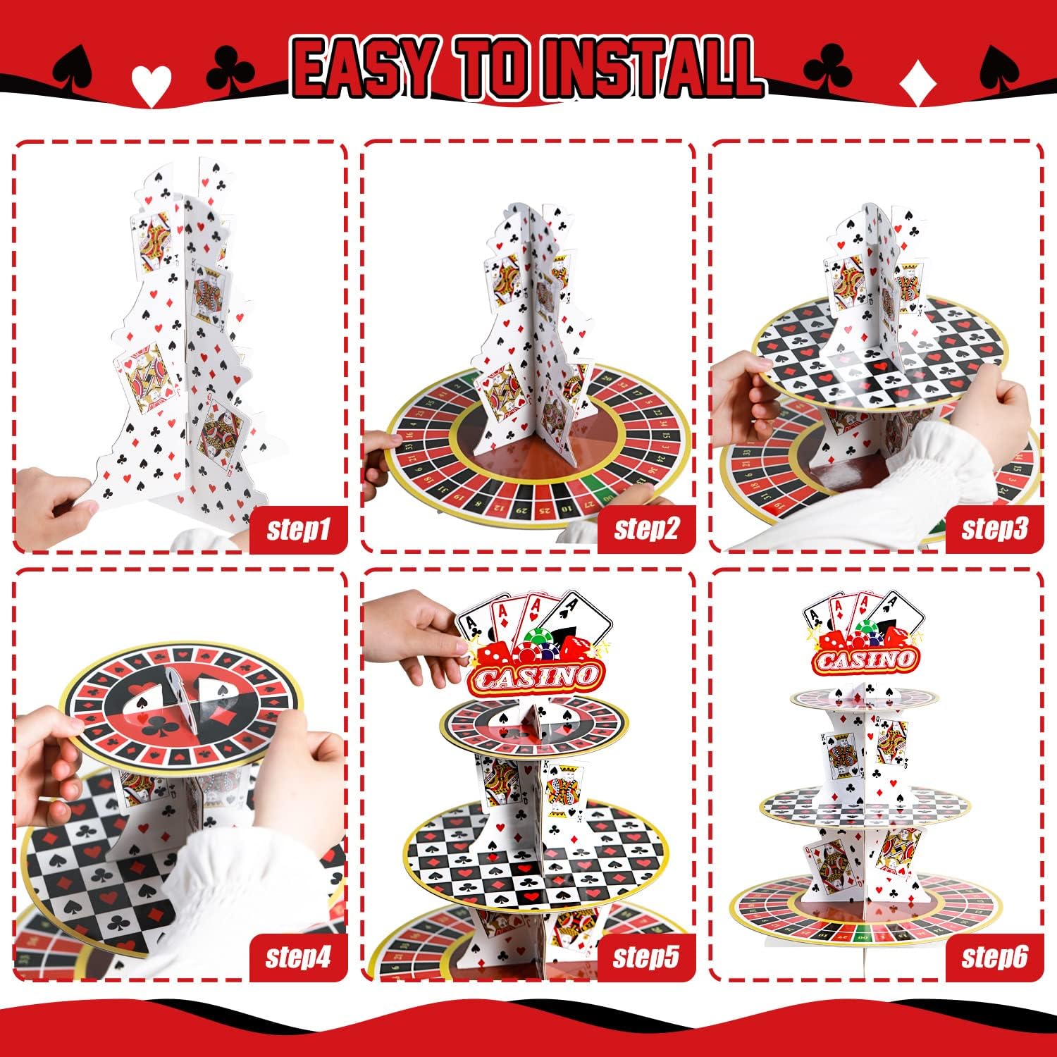 Casino Cupcake Stand 3 Tier fo - Cupcake Stand Tier avaliação e preço
