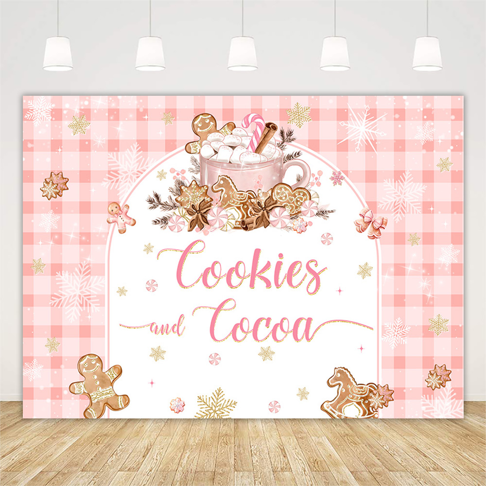 Christmas Gingerbread Baby Sho - Dessert Table Backdrop avaliação e preço
