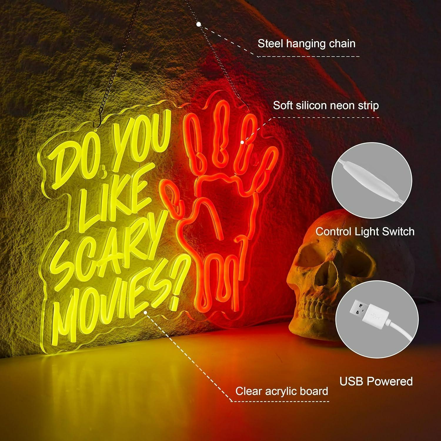 Do You Like Scary Movies Neon  - Neon Sign Party avaliação e preço
