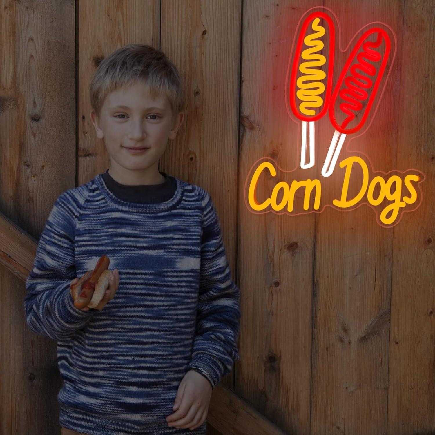 Corn Dog Neon Sign Snack USB D - Neon Sign Party avaliação e preço