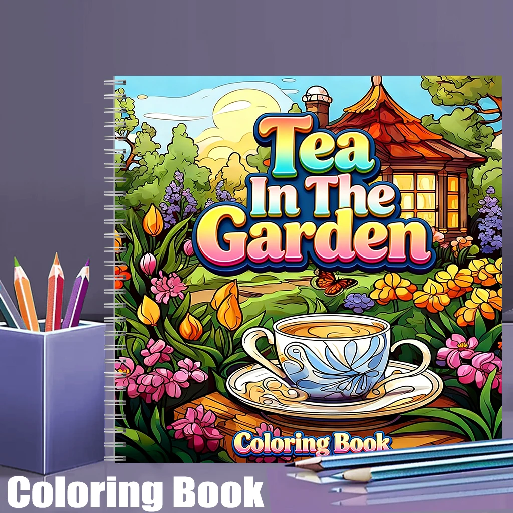 Tea In The Gardens Coloring Bo - Supply Event avaliação e preço