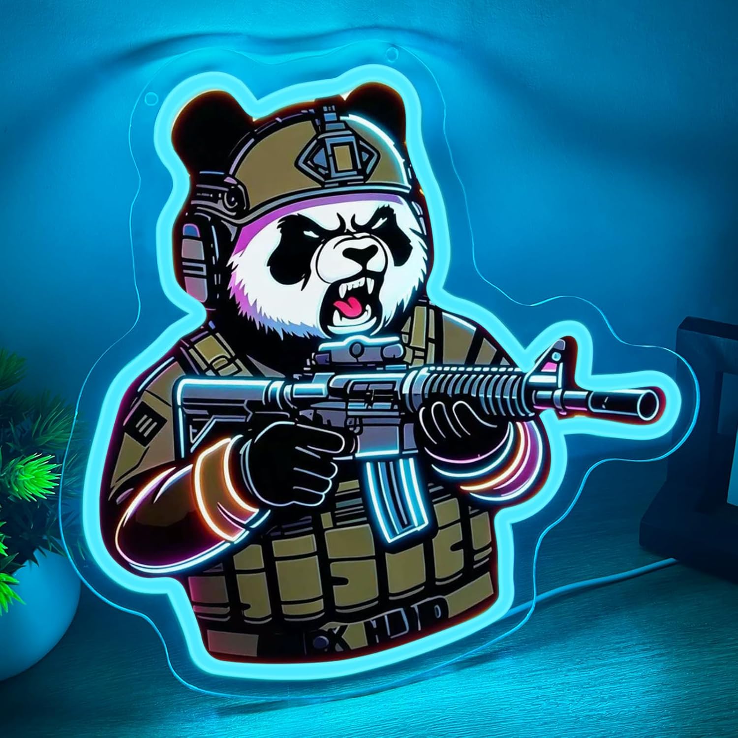 Tactical Panda Neon Sign USB P - Neon Sign Party avaliação e preço