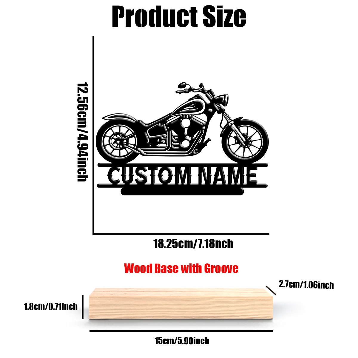 1Pc Csutom Name Road Motorbike - Eve Party avaliação e preço