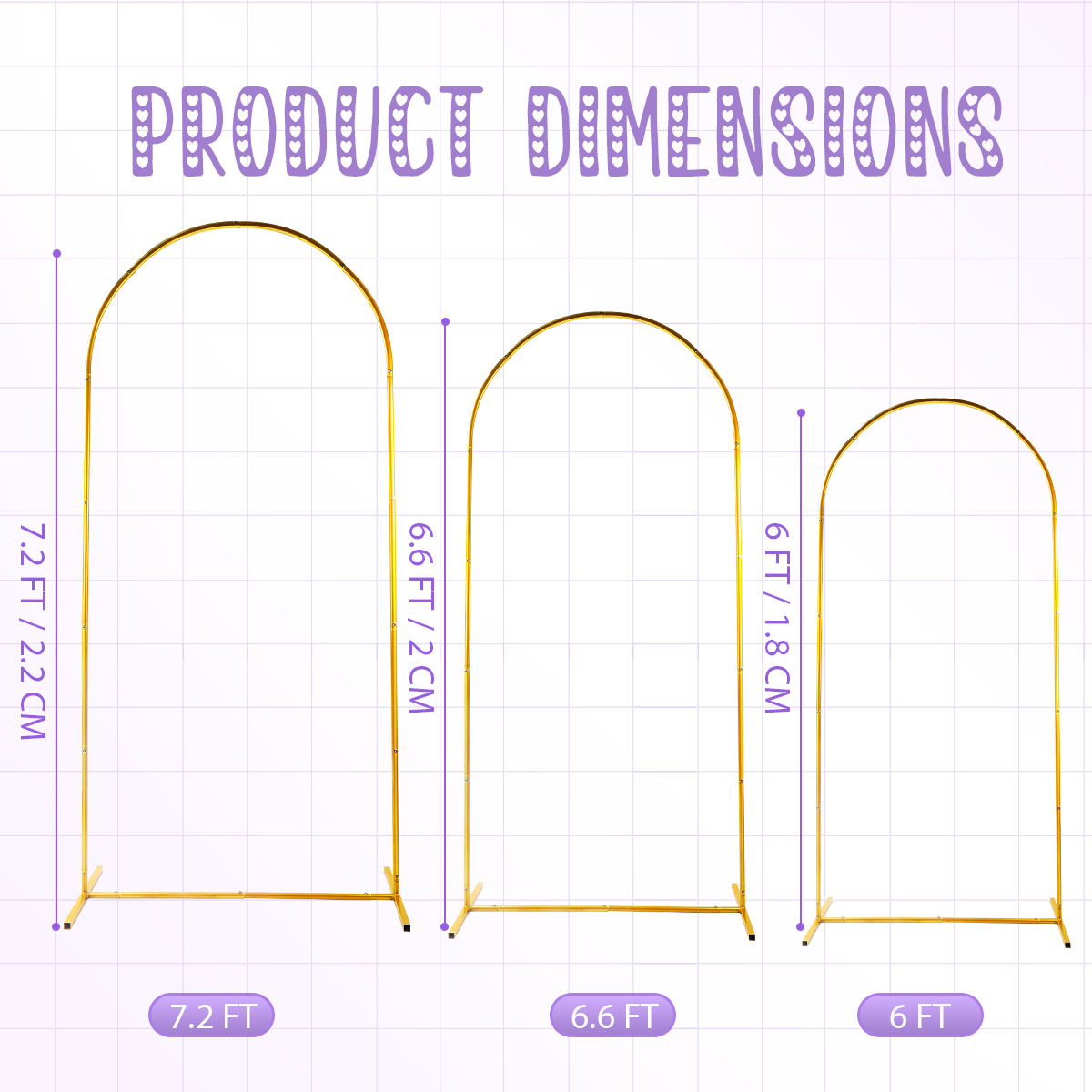 3Pack Golden Metal Arch Kits,  - Balloon Arch Kit avaliação e preço