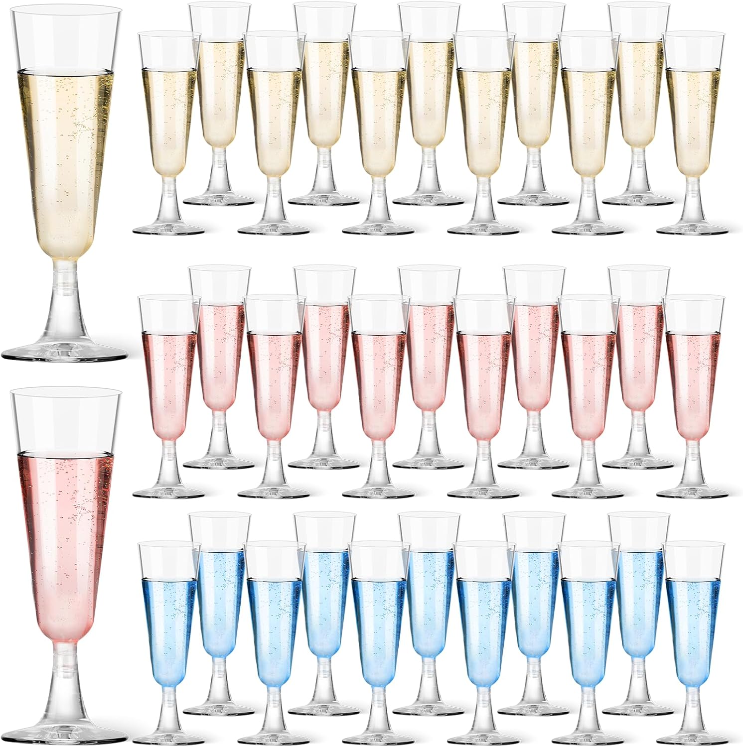 Plastic Champagne Flutes 40 Pa - Eve Party avaliação e preço